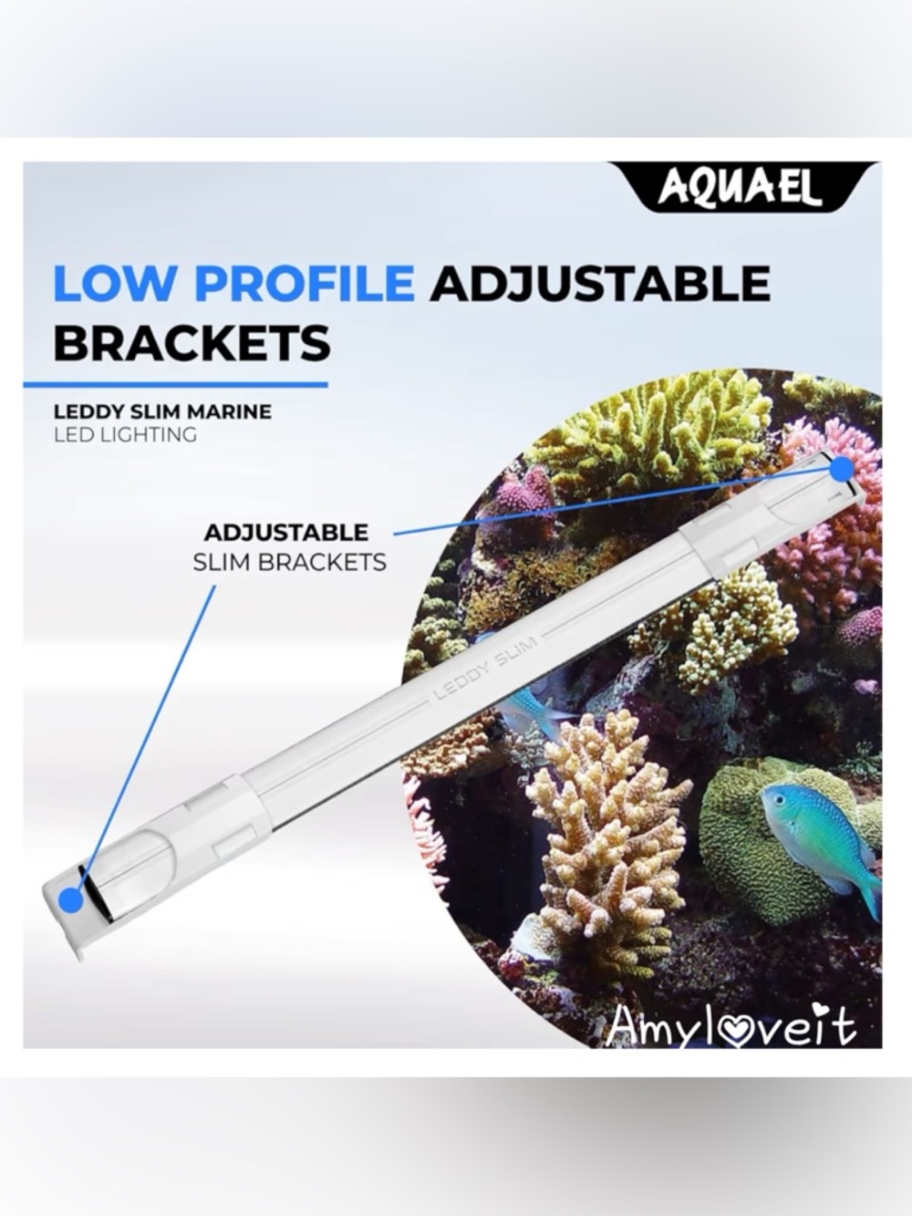 Aquael Leddy Slim 32W Marine 40"-48" Aquarium Lamp